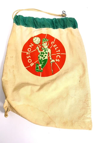 Vintage Boston Celtics Drawstring Bag Early - Red Hair Lucky Logo Cover