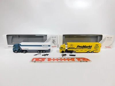 2x Herpa H0 1:87 Autoarticolato / Sz MB / Mercedes: 142267+036276, Mint + Box # - Immagine 1 di 4