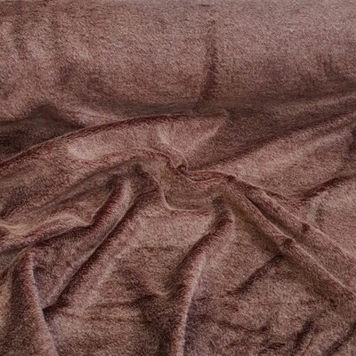 Webpelz Kurzhaar Kunstfell Stoff Bordeaux Weiß meliert fell Imitat Deko - Bild 1 von 3