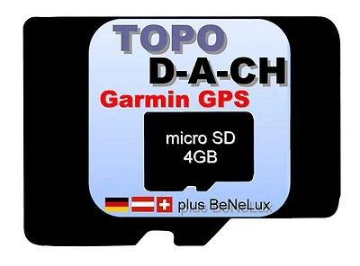 Garmin DACH BeNeLux Topo Deutschland Österreich Schweiz Karte Navi micro SD  - Bild 1 von 3