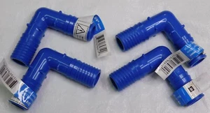 Lot of (4) Push on 160 psi Polypropylene Blue 90 Degree Elbow 3/4" x 3/4" Dia. - Picture 1 of 6