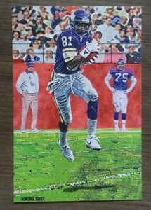 Anthony Carter Custom 4x6 Art Card Minnesota Vikings , Michigan Football
