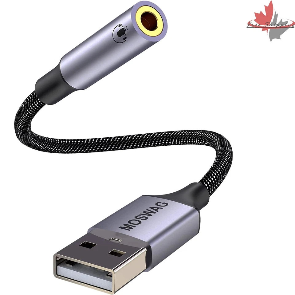 Easy Universal USB Audio Adapter - 3.5mm Stereo Converter, Plug and Play - Image 1 of 4