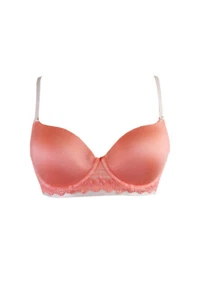 Heidi By Heidi Klum Fusion Coral Geometric Lace T-Shirt Bra 34C - Picture 1 of 3
