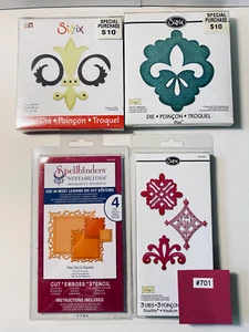 Sizzix & Spellbinders Fleur de Lis Lot neu im Paket, Rarität Ret über 90 $ - Bild 1 von 9