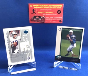 Peyton Manning /2 x Lot/1 , 1998 Bowman RC #1/1, 2001 UD Graded Game Worn #Pm - Bild 1 von 4