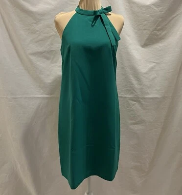 Mujer Maggy London Vestido Verde Sin Mangas Vestido Con Cuello Lazo Talla 6 Foto 1 de 4
