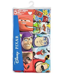 PACK 5 BRIEFS BOYS - CARS BUZZ SZ 4 - UNDERWEAR PIXAR INCREDIBLES - Picture 1 of 1