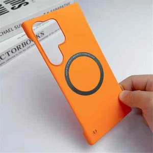 Funda con anillo de metal mate sin marco para Samsung Galaxy S25 S24 cubierta de PC ultra delgada - Imagen 1 de 23