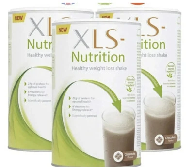 XLS MEDICAL XLS Nutrition Gesunde Gewichtsabnahme Shake Schokolade Geschmack Packung mit 3 x 400g