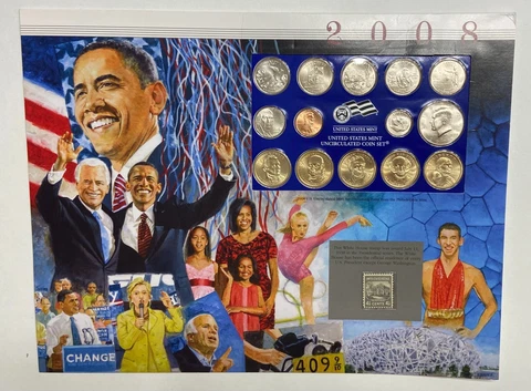2008-P U.S. MINT COINS & STAMP PANEL - PCS  - L@@K AT PICTURES!!!!!  #6845 Cover