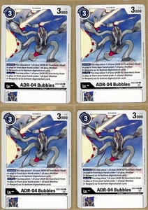 ADR-04 BUBBLES X 4 Digimon CCG Digital Hazard COMMON Playset EX2-048 - Picture 1 of 1