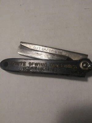 Navaja GITS vintage - Nife, "Máquinas de coser blancas, desde 1876" estuche negro Foto 1 de 4