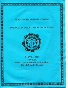 2006 Framingham High School Achievement Awards Evening booklet - Picture 1 of 1