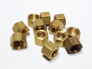 (10) Brass WEATHERHEAD 61x10 5/8" Tube OD Compression Nut Fitting - Picture 1 of 4