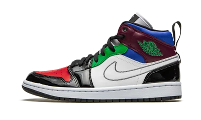 Nike WMNS Air Jordan 1 Mid SE Multi-Color Black White Red DB5454-001 - Image 1 of 4
