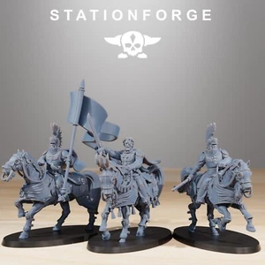 Caballería Commanders - Grimguard Stationforge Miniaturas - 28mm Tabletop - Imagen 1 de 5