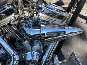 BIG DOG MOTORCYCLES OEM CHROME SPIKE AIR CLEANER w/ FILTER 117" 2005-2011 MODELS - Picture 1 of 8