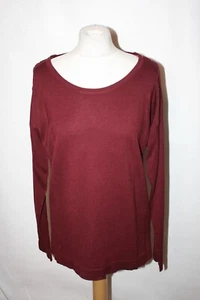 BNWOT SIZE 18 MAROON FINE KNIT JUMPER WITH LACE UP SHOULDER DETAIL 7583 - Picture 1 of 4