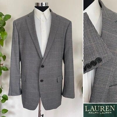 Chaqueta Blazer Abrigo Deportivo Ralph Lauren Para Hombre Dos Botones Mezcla Poli Talla 48L Foto 1 de 4