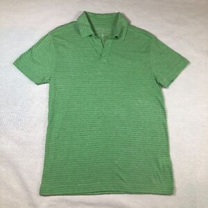 Calvin Klein Jeans Mens Polo Shirt Sz S Green Striped Short Sleeve Collared NWOT