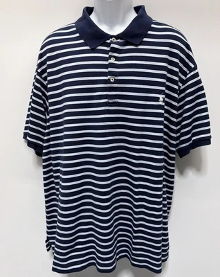 Polo Ralph Lauren рубашка-поло мужчин размер 3XB синий в полоску короткий рукав повседневный - Изображение 1 из 4