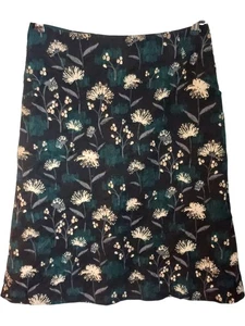 SEASALT Women's Skirt UK14 Floral Knee Length Cotton Forest Print - Picture 1 of 9