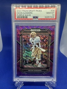 Deion Sanders 2023 Panini Prizm Draft Picks Purple Wave #28 PSA 10 POP 1 - Picture 1 of 2