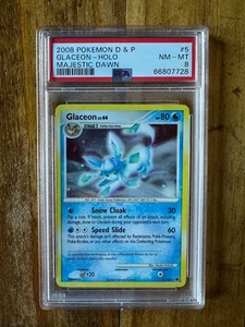 POKEMON TCG - MAJESTIC DAWN - GLACEON HOLO 5/100 - PSA 8 - Picture 1 of 2