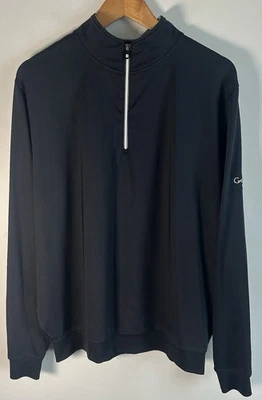 Pullover Footjoy Para Hombres Negro 1/4 Cremallera Dorado Logo Cañón Rendimiento Talla L Nuevo sin Etiquetas Foto 1 de 4