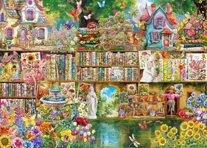 Puzzle da Giardino Colorato per Adulti 1000 Pezzi, Fantasia Fiore Fata Puzzle... - Foto 1 di 7