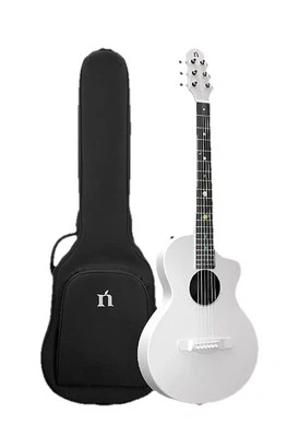 Genuine Natasha Asteroid Carbon Fiber Acoustic Guitar 38” W/Case  Radiant Pearl. - Image 1 of 4