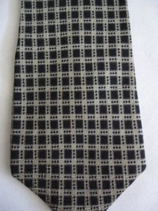 Corbata de seda Gap Black Tan Checker Designs 57" - Imagen 1 de 2