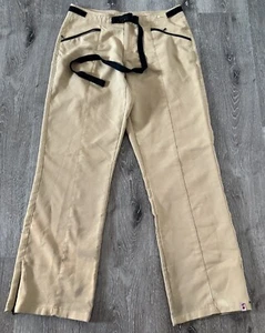 Alpine Design Hiking Pants Women's Sz M Tan Khaki Belted Ankle Zip Outdoor - Picture 1 of 12