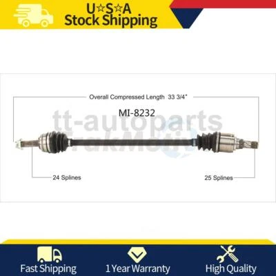 Junta de eje CV derecho del lado del pasajero delantero para Mitsubishi Mirage G4 2018 2017 Foto 1 de 2