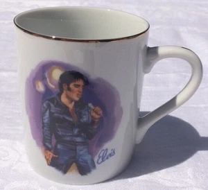 Awesome Vintage ELVIS Presley HOUND DOG Coffee Cup Mug Collectible Souvenir 1985 - Picture 1 of 8