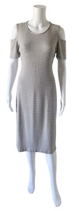 CHARLOTTE RUSSE Womens Size XL Short Sleeve Cold Shoulder Striped Maxi Dress - Picture 1 of 9
