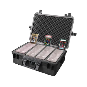 EXTRA LARGE XL BLACK STORAGE BOX TRAVEL CASE PSA/BGS GRADE CARD SLAB TCG/Pokemon - Picture 1 of 11