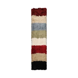 2'x8' Läufer schwarz shaggy/Flokati moderne Wolle orientalischer Bereich Teppich - Bild 1 von 4