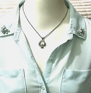 Vintage Native American Sterling Silver & Turquoise Thunderbird Beaded Necklace. - Picture 1 of 6