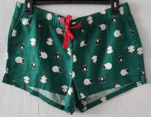 Old Navy Women's size Large Flannel Holiday Christmas Sleepwear Shorts (C4) - Picture 1 of 7