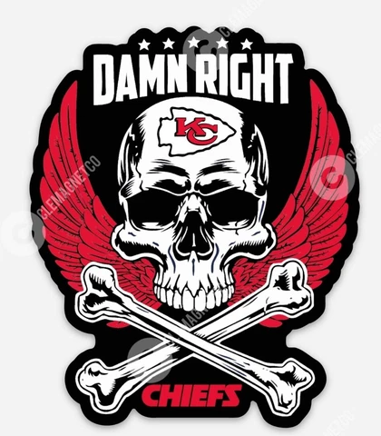 Kansas City Chiefs Damn Right MAGNET - Mahomes Kelce KC  NFL Cover