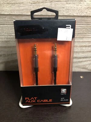 NIB Blackweb 3 foot Flat Aux Cable For iPods, iPhones, and Other Audio Players  - Image 1 of 2