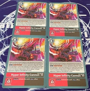 x4 Hyper Infinity Cannon EX3-066 R Playset Digimon TCG Draconic Roar - Picture 1 of 1
