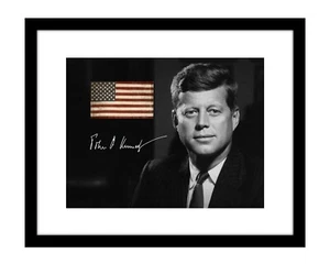 John F Kennedy 8x10 Signed photo print JFK civil rights president autographed - Picture 1 of 2