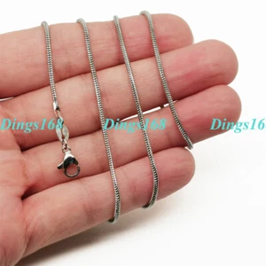 Real 925 Sterling Silver Hypo-allergenic 24inch 1.2mm Thin Snake Chain Necklace - Picture 1 of 4
