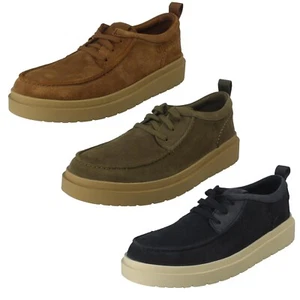 Zapatos Casual De Cuero Suede Clarks 'Polden Moc' Con Cordones - G Fit - Imagen 1 de 31