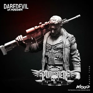 3D Druck - Resin - Punisher Büste - Wicked - 100mm - Bild 1 von 4
