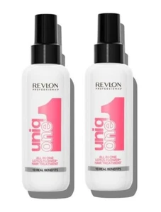 Revlon UniqOne All In One Hair Treatment Lotus Flower 150ml Pack of 2 - Picture 1 of 2