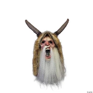 Krampus Mask For Christmas with Beard, Horns, and Santa Hood Officially Licensed - Picture 1 of 4